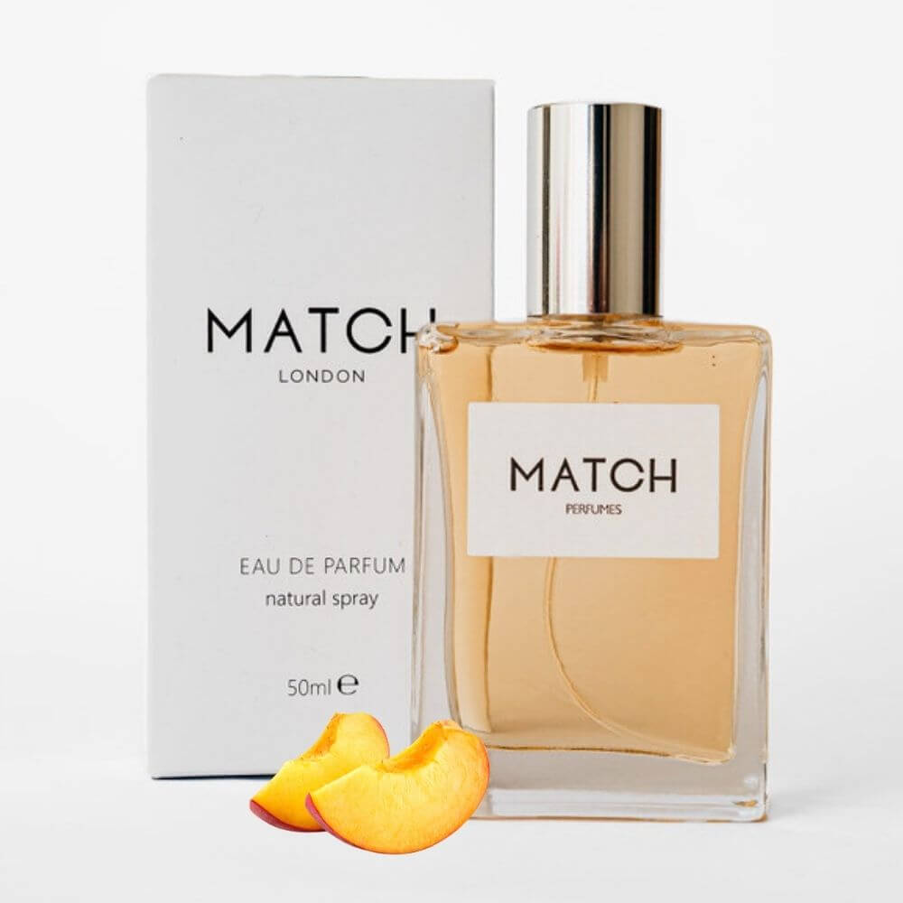 Bitter Peach inspired perfume bottle and luxury packaging