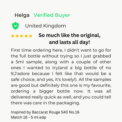 Inspired by Baccarat Rouge - No.16